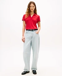 Tommy Hilfiger Women's Classic Pique Short-Sleeve Polo T-Shirt