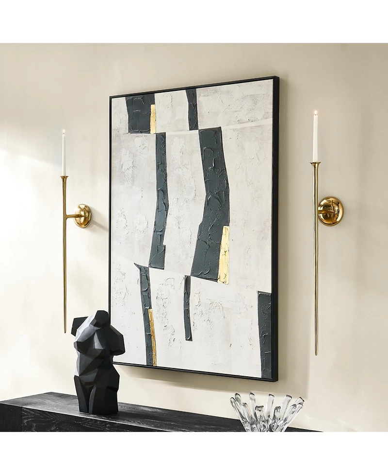 Aspar Tall Wall Sconce 33" Taper Candle Holder