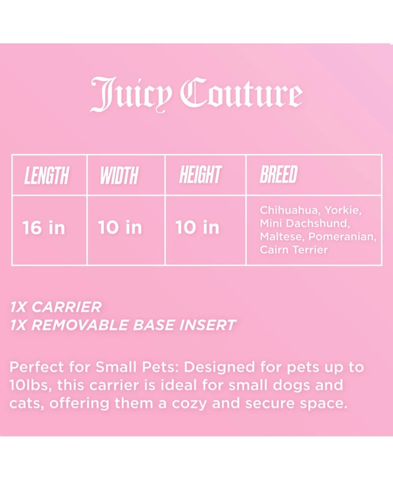 Juicy Couture Give Me Treats Pet Carrier