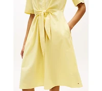 Tommy Hilfiger Women's Belted Midi Dress