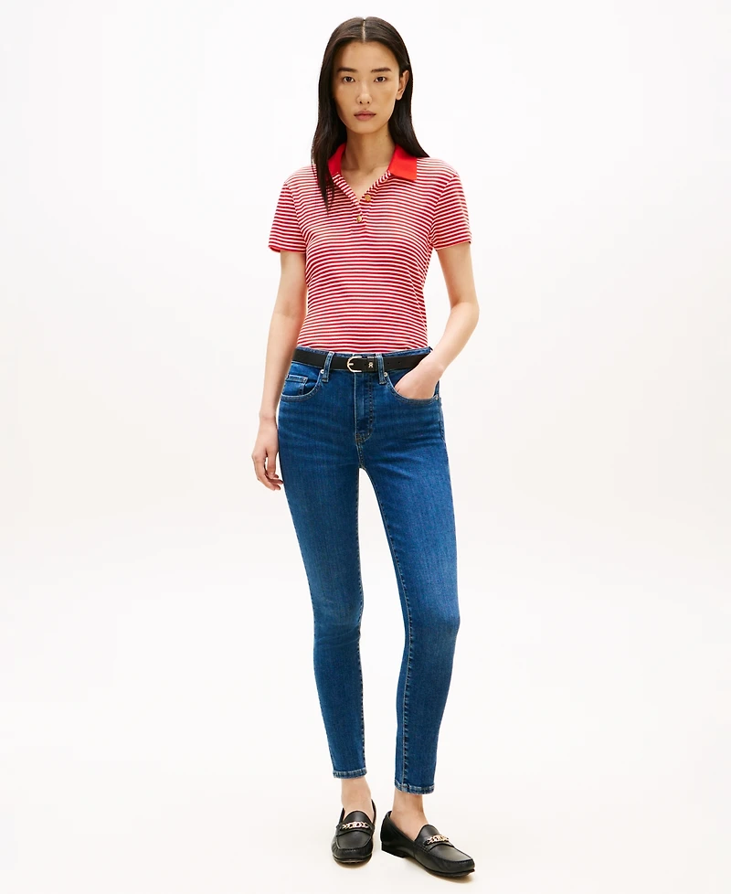 Tommy Hilfiger Women's Denim Dark Blue Skinny Ankle Jeans