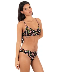 Hurley Women's Max Hibiscus Dream Mid-Cheeky Swim Bottoms