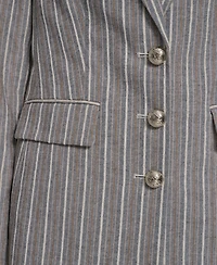 Karl Lagerfeld Paris Women's Collared Multi Stripe Jacket