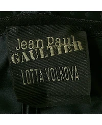 Pre-Owned Jean Paul Gaultier Women's X Lotta Volkova Black Satin Bra Top