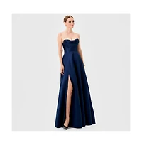 Bariano Women's Ameira Strapless Cowl Gown