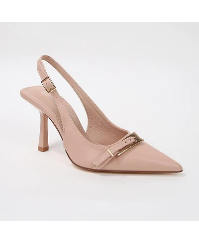 Berness Women's Coraline Slingback Heels with Ornamental Buckle