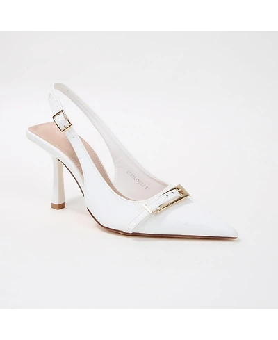 Berness Women's Coraline Slingback Heels with Ornamental Buckle