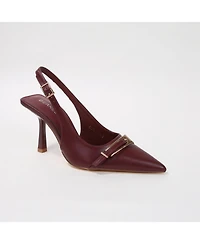 Berness Women's Coraline Slingback Heels with Ornamental Buckle
