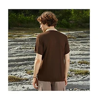 Campus Sutra Men's Block-Knit Slim-Fit Shirt