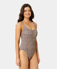 California Waves Women's Wild Cat Print One-Piece Swimsuit