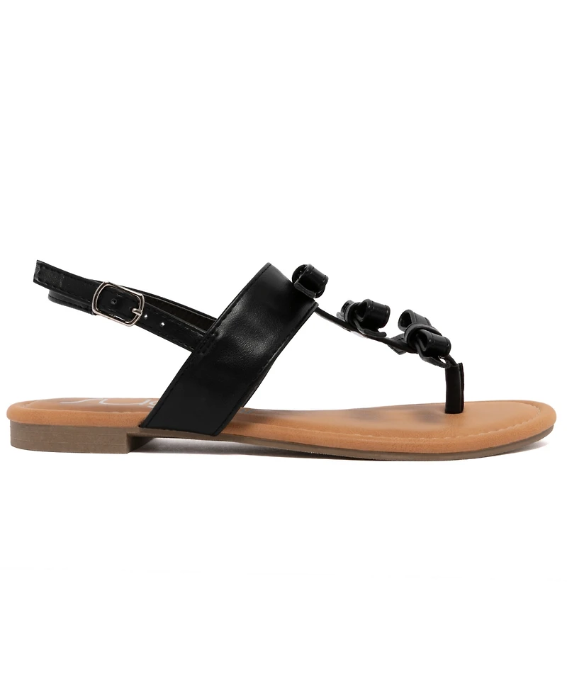 Sugar Women's Buckle Round Toe Flat Sandals