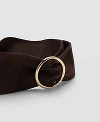 Mango Women's Suede Obi Belt