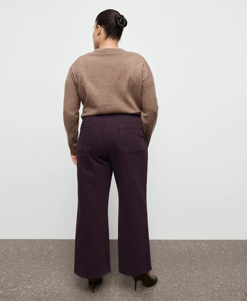 Mango Women's Catherin Culotte High-Rise Jeans