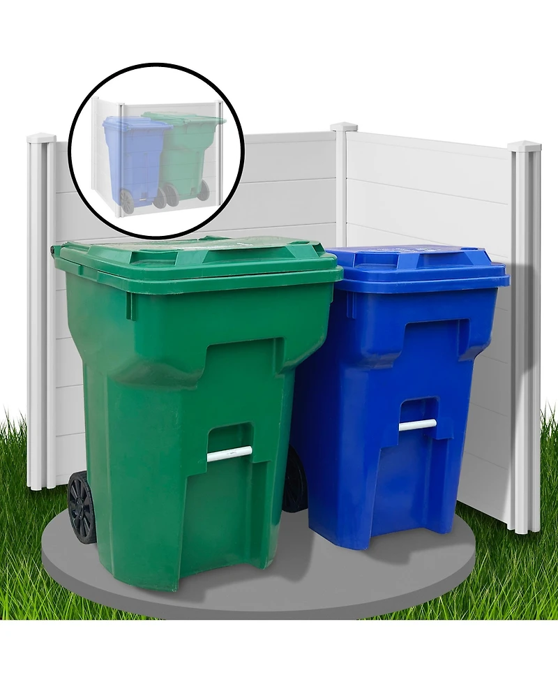 Casafield 42" x 42" Privacy Screen - Outdoor Vinyl Fence Panel Enclosure for Ac / Trash Bins / Pool Equipment - White