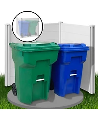 Casafield 42" x 42" Privacy Screen - Outdoor Vinyl Fence Panel Enclosure for Ac / Trash Bins / Pool Equipment - White