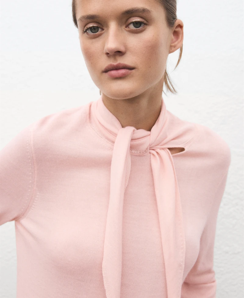 Mango Women's Knot Turtleneck Sweater