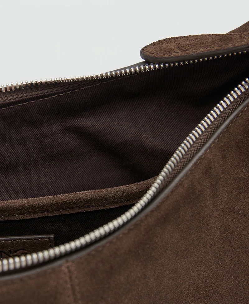 Mango Women's Stitching Suede Shoulder Bag