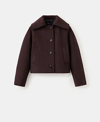 Mango Women's Camp Collar Wool Jacket