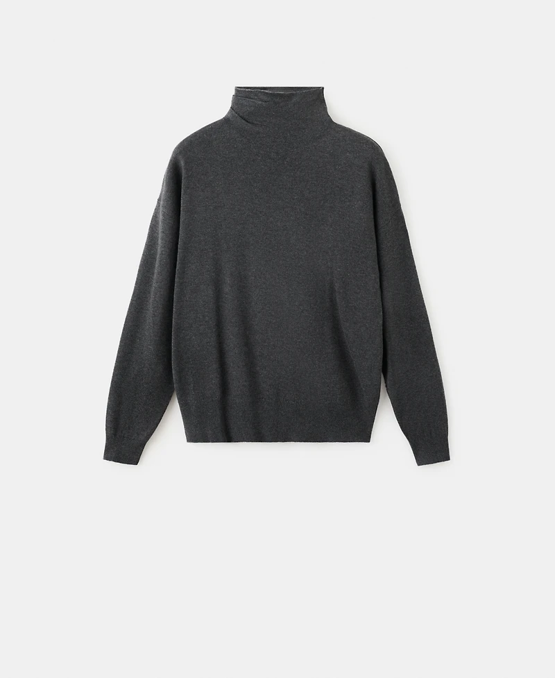 Mango Women's Draped Turtleneck Sweater