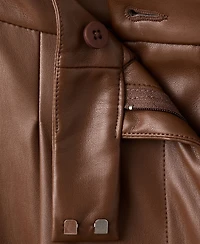 Mango Women's Wide-Leg Faux-Leather Pants