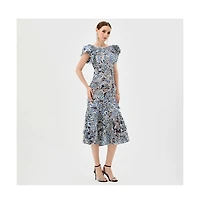 Bariano Women's Peri Flutter Sleeve Midi Dresses