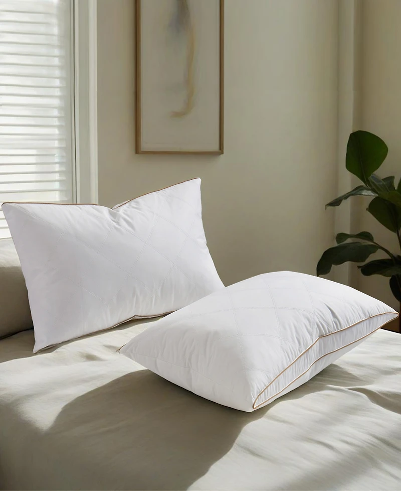 Unikome Medium Firm Goose Down Feather 2-Pack Pillows, Standard