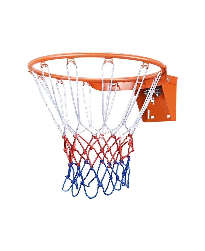 Mecale Basketball Rim Replacement, 18", Wall/Door Mount, Heavy-Duty Flex Rim w/ Net, Indoor/Outdoor