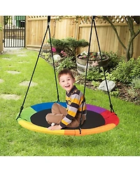Sugift 40 Inch Flying Saucer Tree Swing Outdoor Play for Kids