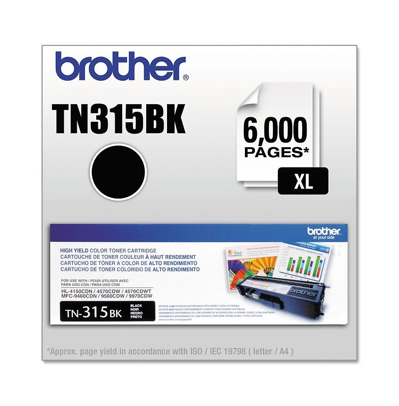 Brother TN315BK 6000 Page High-Yield Toner - Black