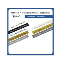 Brother TZEM251 0.94 in. x 26.2 ft. TZe Premium Laminated Tape - Black on White