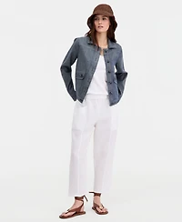 Charter Club Petite Relaxed Fit Collared Field Jacket, Macy's Exclusive