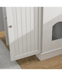 Aostirmotor Cat Litter Box Enclosure with Drawers in White