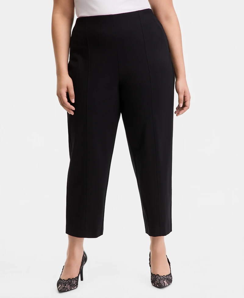 I.n.c. International Concepts Plus Size High Rise Pull-On Ponte Pants, Macy's Exclusive