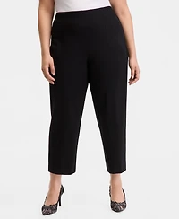 I.n.c. International Concepts Plus Size High Rise Pull-On Ponte Pants, Macy's Exclusive