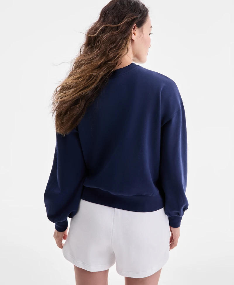 Id Ideology Women's Graphic Fleece Crewneck Sweatshirt, Macy's Exclusive