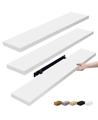 Sorbus 3-Pack 35-Inch Floating Wall Shelves