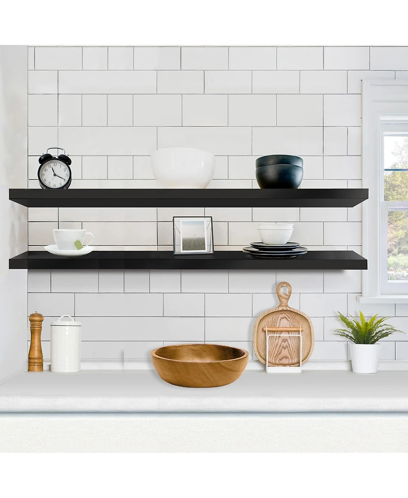 Sorbus 2-Pack 55" Wall Mounted Floating Shelves for Any Room