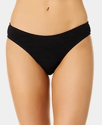 California Waves Women's Solid Low-Rise Swim Bottoms