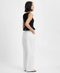 French Connection Azra Square Neck Sleeveless Peplum Top