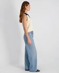 French Connection Women's Mozart Contrast Texture Knit Pull-On Top