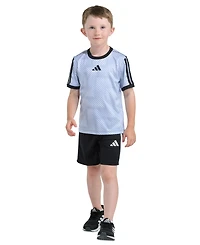 adidas Boys' 2T-7 Printed T-Shirt and Shorts, 2-Piece Set