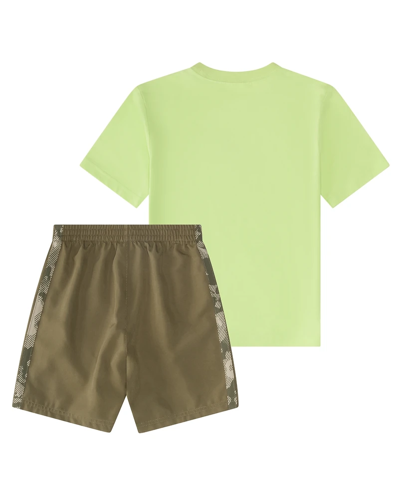 adidas Boys 2T-7 Short-Sleeve T-Shirt and Shorts, 2-Piece Set