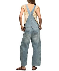 Lucky Brand Women's Barrel Square Neck Overalls Jumpsuits