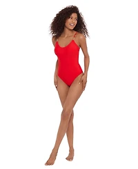 Steve Madden Women's Scoop Neck One-Piece Swimsuit