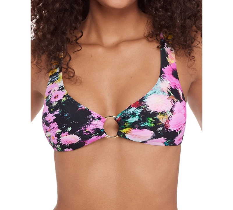 Steve Madden Women's Ring V-Neck Swim Top