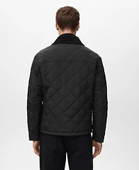 Mango Men's Quilted Water Repellent Jacket