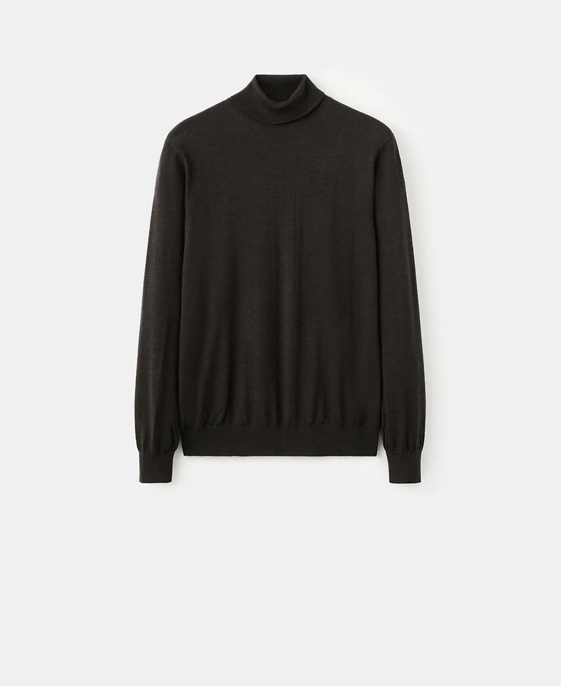 Mango Men's Merino Wool Turtleneck Sweater