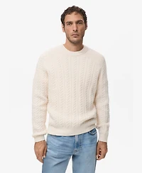 Mango Men's Braided Knitted Sweater