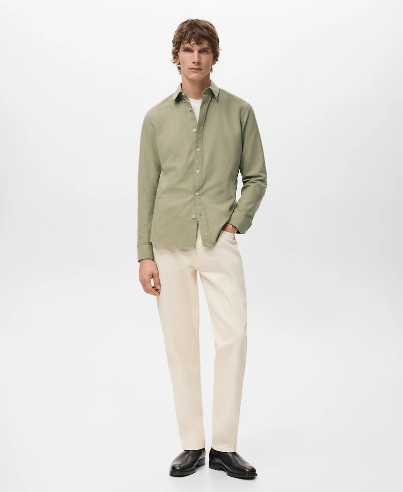 Mango Men's Cotton Oxford Shirt