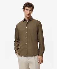 Mango Men's Regular-Fit Cotton Shirt